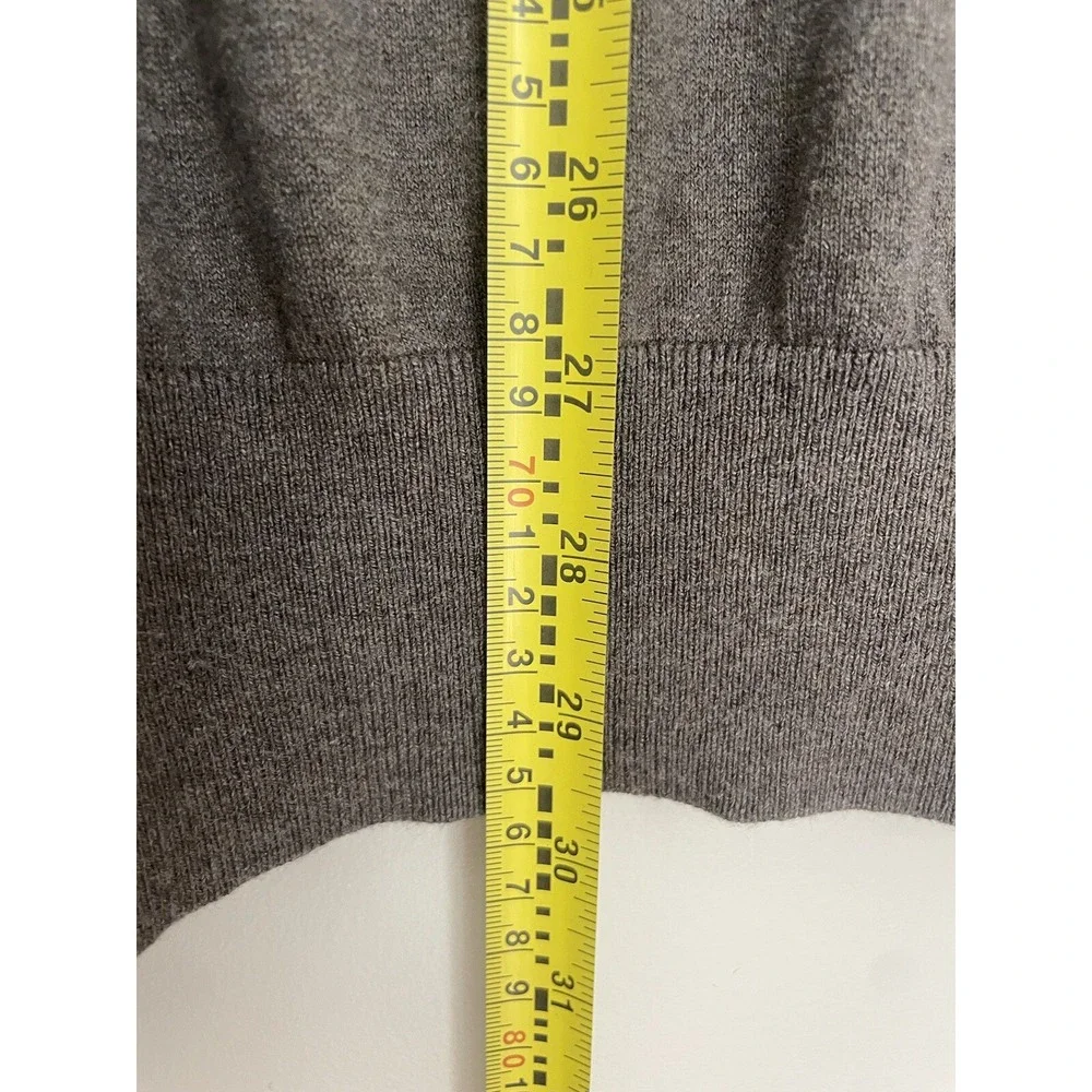 Banana Republic Men L Silk Cashmere Sweater Brown Luxury Blend V-Neck Light Soft